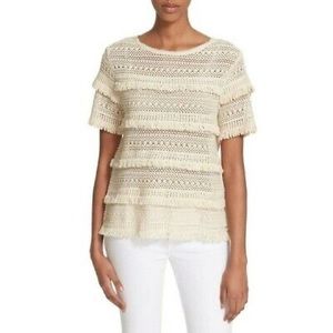 Joie Rafel Fringe Top M